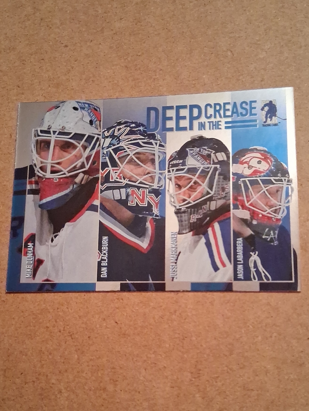 Hockey Goalie Card - Deep In The Crease - Blue